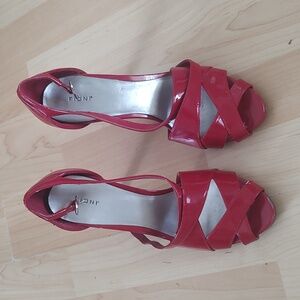 3 in. red high heels